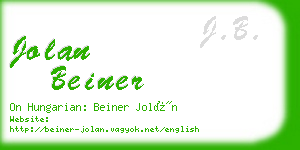 jolan beiner business card